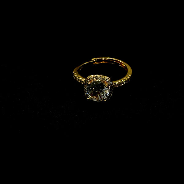 Radiant Love Golden Engagement Ring